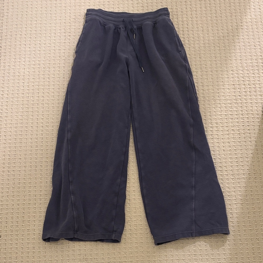 Aerie Navy vintage wide leg sweatpants